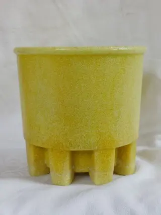 A.D. Copier - Glasfabriek Leerdam - Art Deco graniver gele