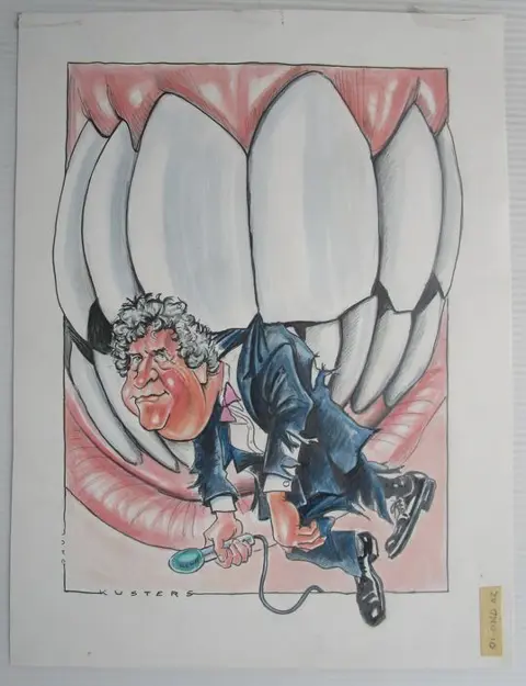 Paul Kuster - originele tekening in kleur - Seth Gaaikema - (1995)