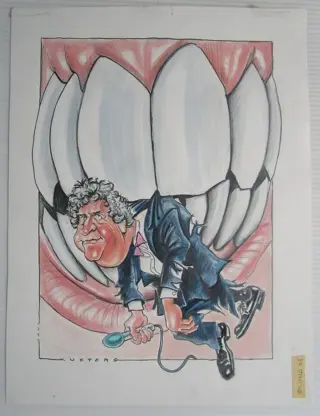 Paul Kuster - originele tekening in kleur - Seth Gaaikema - (1995)