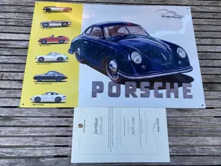 Decoratief object - Plaque émaillée PORSCHE 356 1950 -