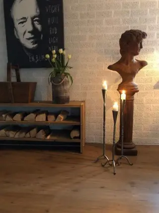 Set van 3 smeedijzeren kandelaars,kaars , licht , kado