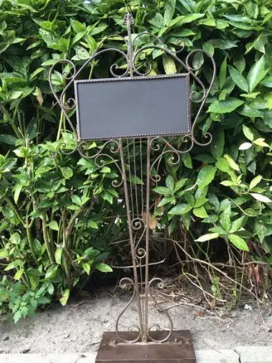 Stoepbord , smeedijzer stoepbord , krijtbord
