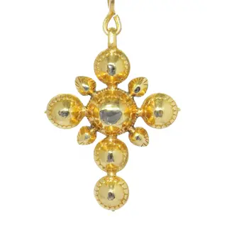 Elegant Faith: A Rococo Diamond Cross of Distinction