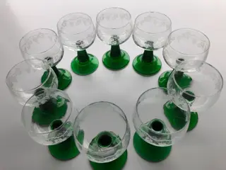 10 stuks Roemers Groen jaren 70 met opdruk