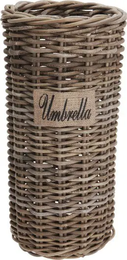 Ronde paraplumand van riet