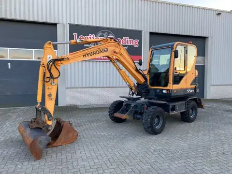 Hyundai Robex 55W-9 wheeled excavator, 2013 year, Airconditioning !!