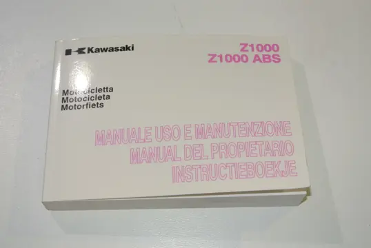 INSTRUCTIEBOEKJE Kawasaki Z 1000 2014 - 2016