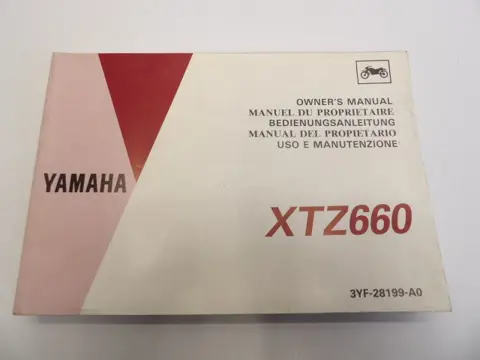 INSTRUCTIEBOEKJE Yamaha XTZ Tenere 1990 - 1993