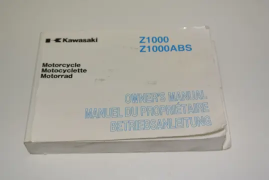 INSTRUCTIEBOEKJE Kawasaki Z 1000 2007 - 2009