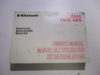 INSTRUCTIEBOEKJE Kawasaki Z 800 2013 - 2014