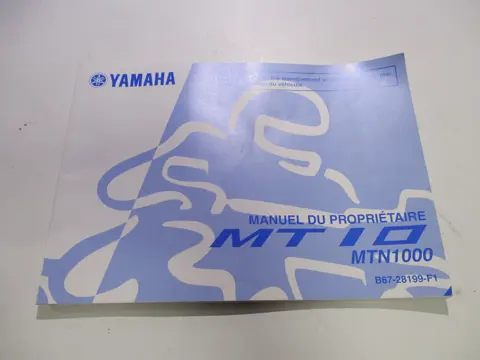 INSTRUCTIEBOEKJE Yamaha MT 10 2016 - 2021