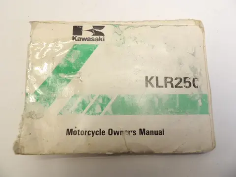 INSTRUCTIEBOEKJE Kawasaki KLR 250 1984 - 1990