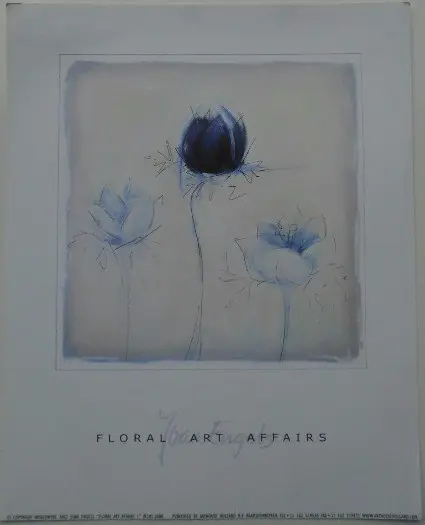 POSTER 25x20 cm BLOEMEN NIEUW