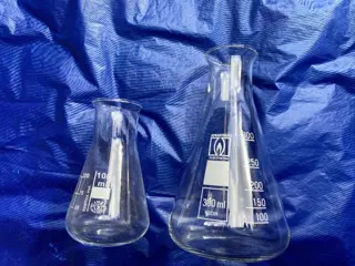 Erlenmeyerset 100ml-300ml(laboratorium)(nieuw)