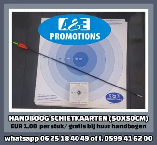 Verkoop schietkaarten windbuks groningen assen