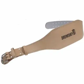 Fitness riem van echt leder dubbel gestikt gratis bezorgd