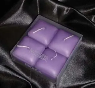 KAARSEN DECORATIEF LILA KLEUR DIA 4,5 CM, 24 stuks (6 BRAND