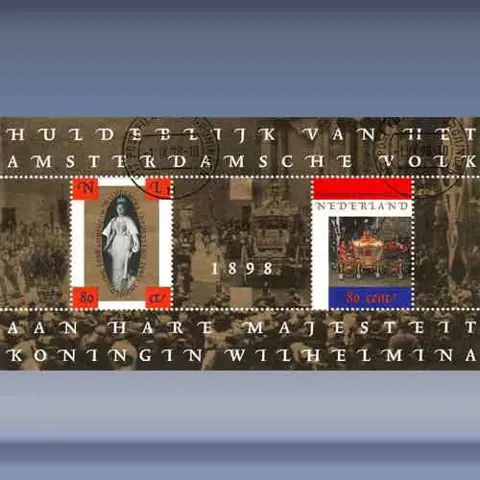 100 jaar Inhuldiging en Gouden Koets (blok) (1998)