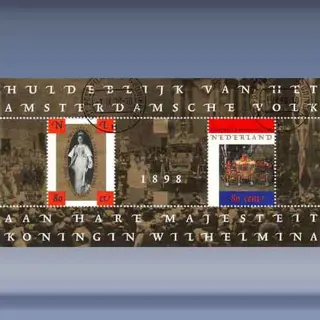 100 jaar Inhuldiging en Gouden Koets (blok) (1998)