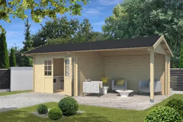 Tuinhuis-Blokhut Maribel: 700 x 320 cm