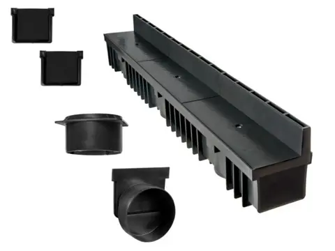 Koop nu! Zwarte sleufgoten set voor uw terras!