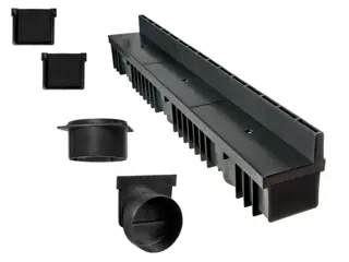 Koop nu! Zwarte sleufgoten set voor uw terras!