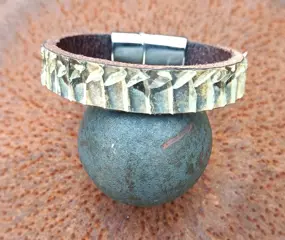 Armband hand gemaakt van echt slangen leer