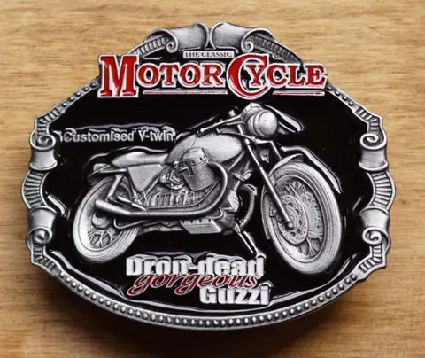 Motor cylce buckle " Dron-dearl Guzzi "