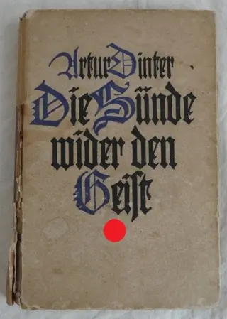 Boek, Die Sünde wider den Geist, Artur Dinter, 1921.