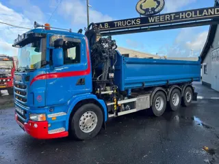 Scania R440 8x4 - Tridem - 2-zijdige Kipper hydraulisch zijbord - Kraan Hiab XS 166 BS-2 Duo
