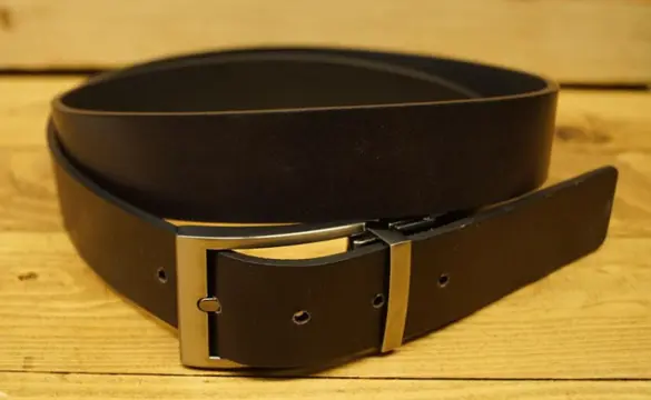 Leren heren riem " Tweezijdig draagbaar " Zwart / bruin