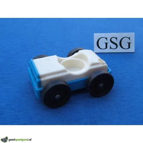 Auto vintage wit-blauw nr. 2046-02