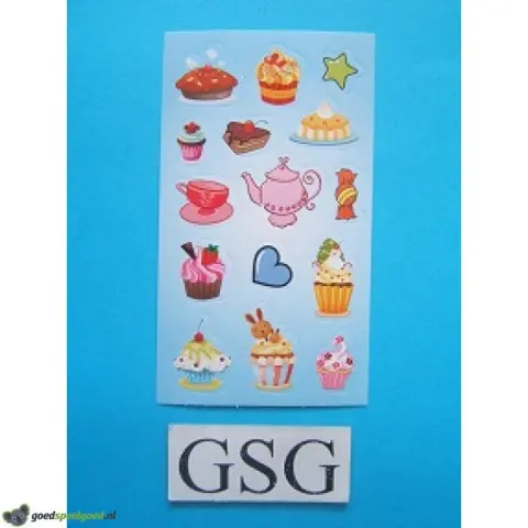 Stickervelletje cupcakes nr. 50257-01