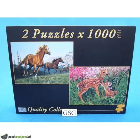 Paarden in galop &amp;amp; jonge herten 2x 1000 st nr.
