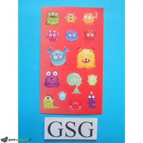 Stickervelletje monsters nr. 50270-01