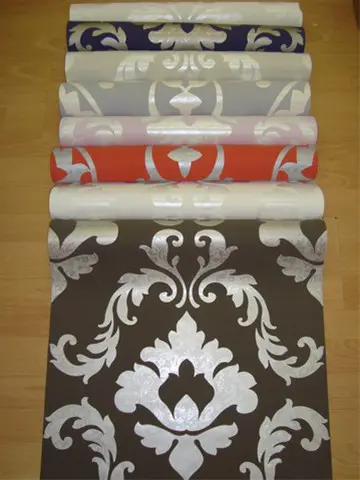 Bruin parelmoer barok vlies behang 0001