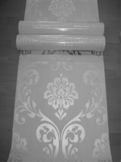 Zilver grijs barok vlies 3d behang