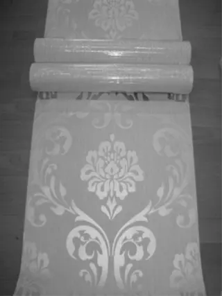 Zilver grijs barok vlies 3d behang