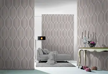 Retro creme trendy behang 16