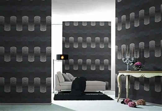 Retro zilver zwart trendy behang 29