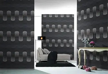 Retro zilver zwart trendy behang 29