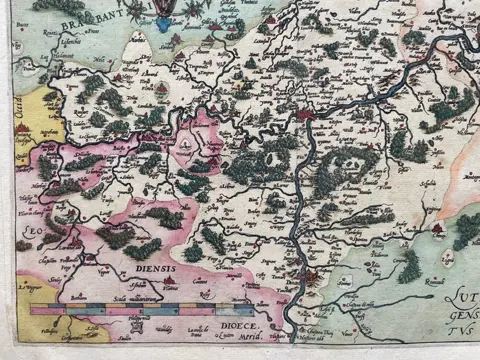 België, Namen, Ardennen; L. Guicciardini, naar Joes Surhon - Namurcum Comitatus - 1581-1600