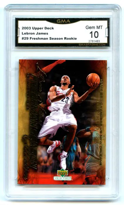 2003 Upper Deck Freshman Season Rookie - LeBron James - Rookie - Lot of 2 graded cards - GMA 10