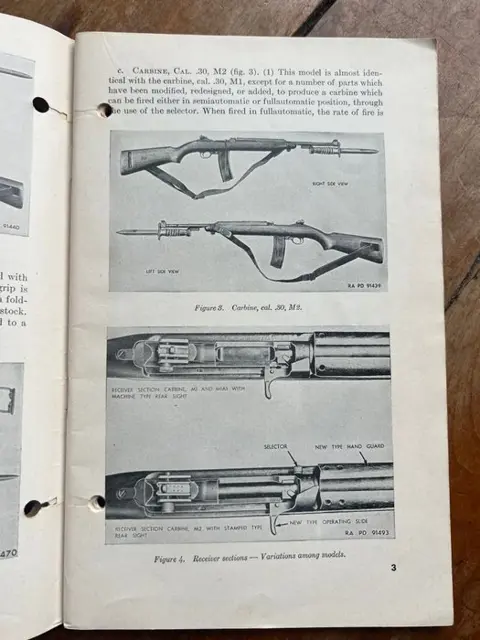 Verenigde Staten van Amerika - Rare WW2 Airborne / Infantry M1 CARBINE Maintenance Manual - infantry - Airborne - Ranger - beautiful plates, all technical details - 1947
