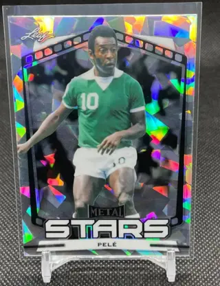 2022 Leaf Metal Stars Soccer #SS-04 Pelé - Crystal Silver 10/12