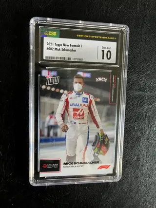 2021 Topps Now F1 #002 Mick Schumacher - RC Rookie Card - CSG 10