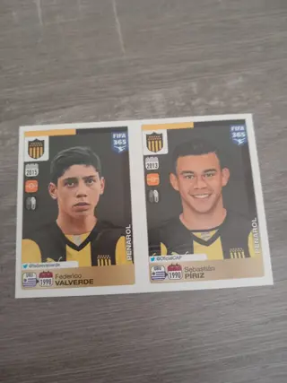 2016 to 2021 Panini - 5 Rookie stickers - Gonçalo Ramos / Fede Valverde / Rafael Leao / Jude Bellingham / Julian Alvarez