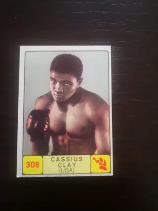 1968/69 Panini Campioni dello Sport - Cassius Clay #308 - Unglued back side
