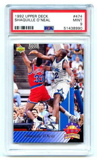 1992 Upper Deck - Shaquille O'Neal #474 - Top Prospects - Rookie - PSA 9
