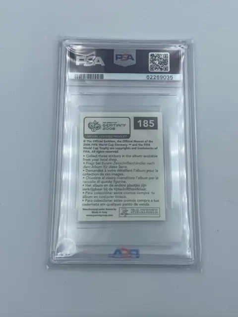 2006 Panini World Cup Stickers #185 Lionel Messi - WC Rookie Sticker - PSA 7